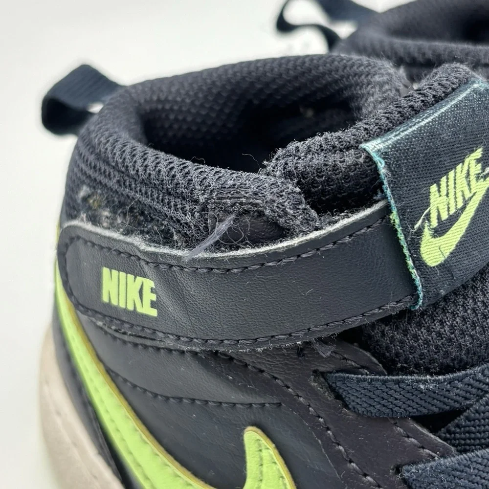 Nike Court Borough Mid 2 TD Black Green CD7784-403‎ Toddler Sz7C UK 6.5 EUR23.5